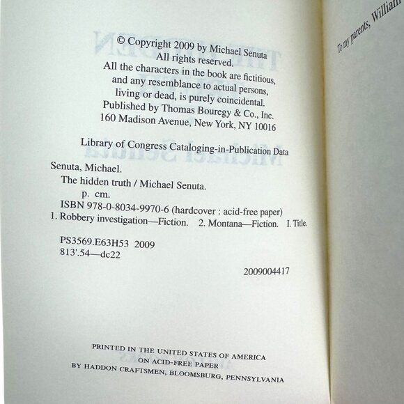 Michael Senuta Author Signed "The‎ Hidden Truth" Hardcover Avalon Western - Picture 4 of 5